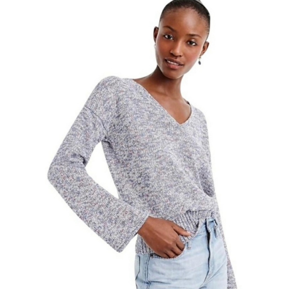 J. Crew flared sleeve marled sweater